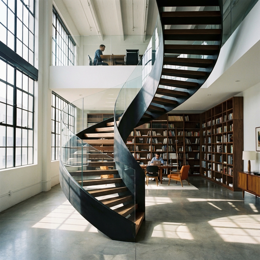 Spiral Steel Staircase